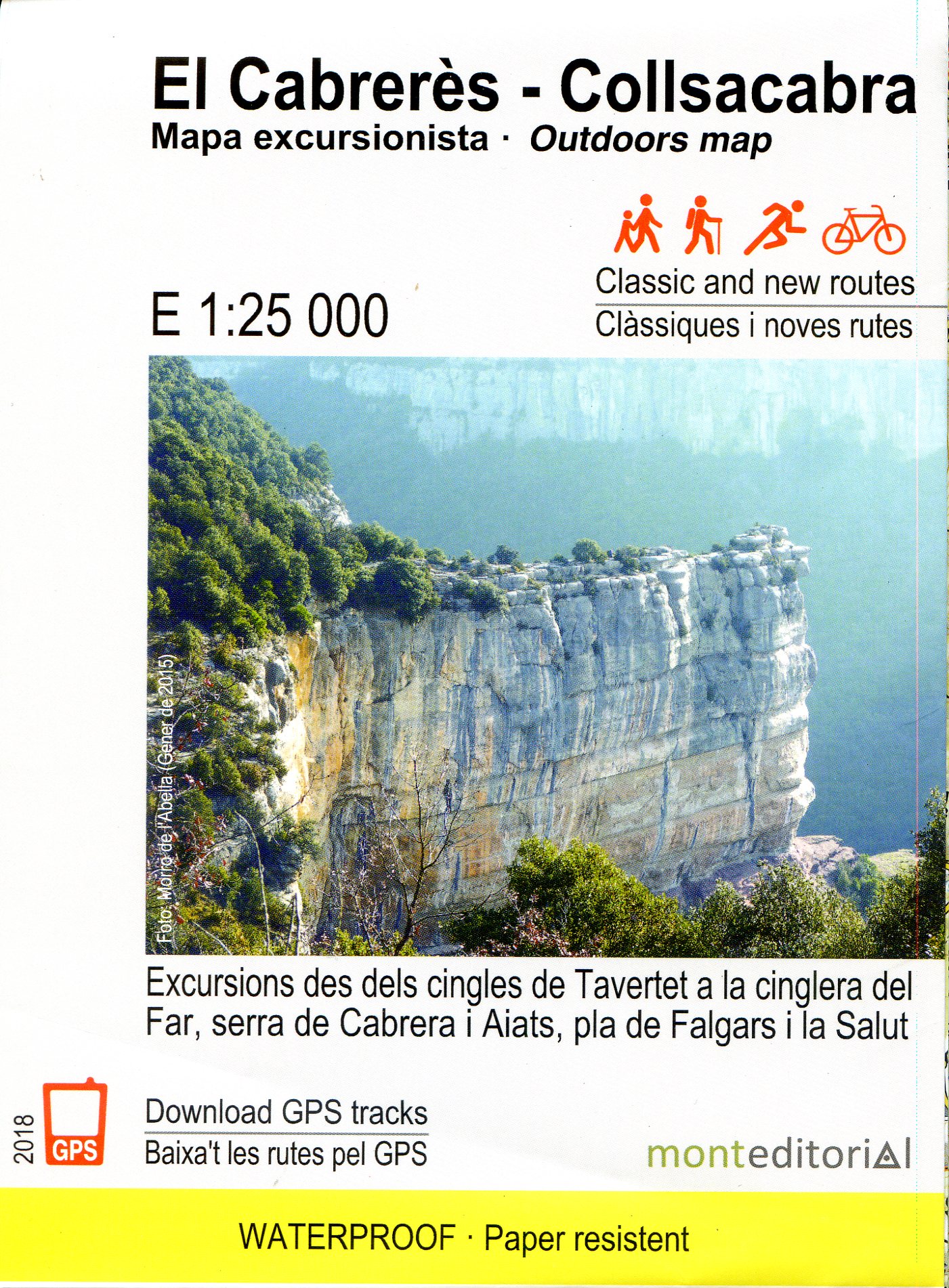 Cabrerès - Collsacabra, El : Mapa excursionista · Outdoors map : Excursions des de les cingleres de Tavertet a la cinglera del Far, serra de Cabrera i Aiats, pla de Falgars i la Salut - Portada